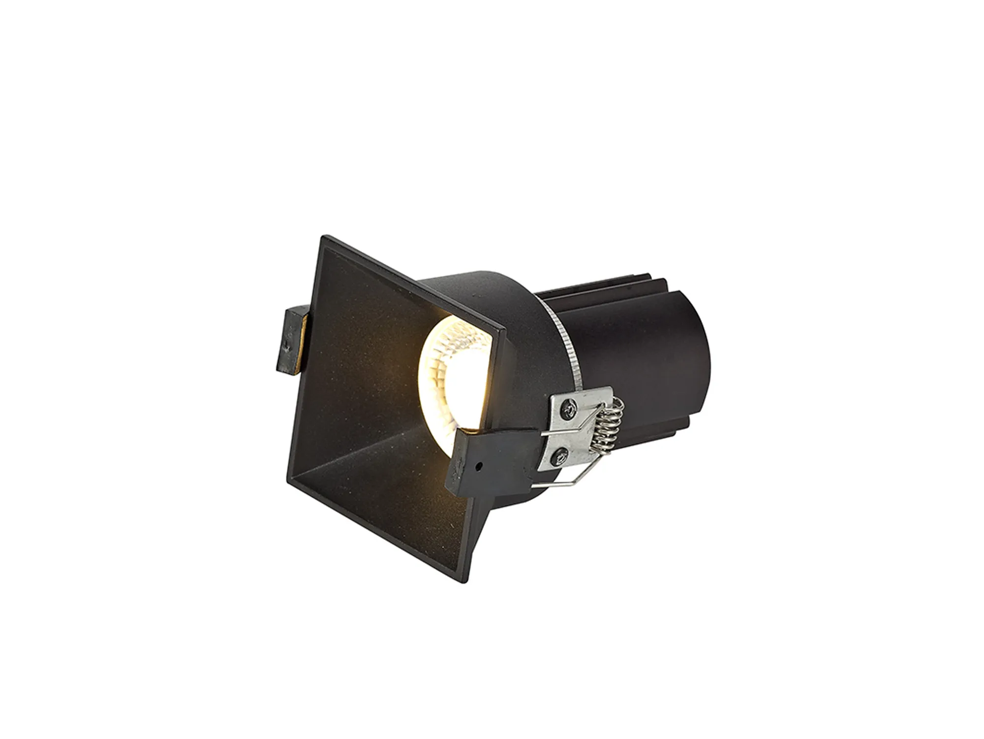 Biox 12 Tridonic Powered 12W 3000K 1200lm 36° CRI>90 LED Engine  Black Square Fixed Recessed Spotlight; IP20